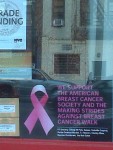 ABCS ribbon in restaurant window